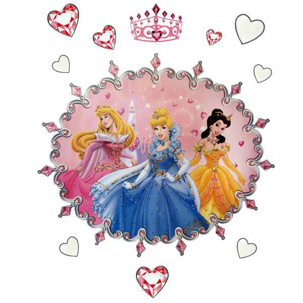 استیکر دکوفان مدل Princess Glitter Maxi، Decofun Princess Glitter Maxi Sticker