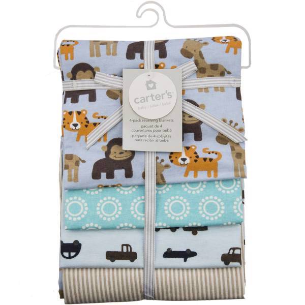 خشک کن کارترز مدل Monkey and Car بسته 4 عددی، Carters Monkey and Car Drying Towel Pack of 4