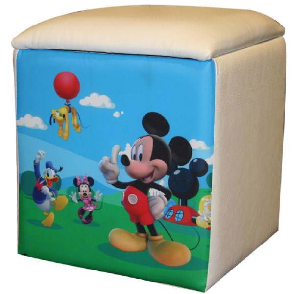 جلو مبلی کودک پینک مدل Mickey Mouse، Pink Mickey Mouse Kids Sofa Puff