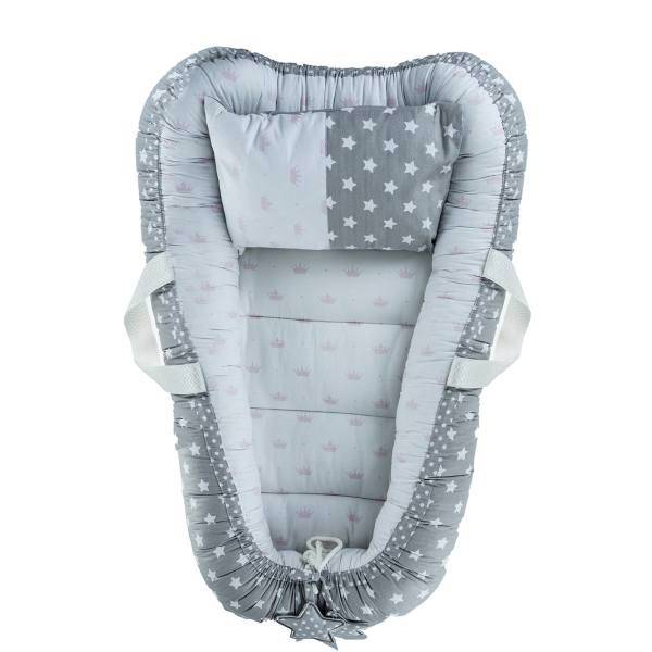 سرویس 3 تکه خواب نوزادی رها مدل Crown And Star، Roha Crown And Star Baby Bed Set 3 Pieces