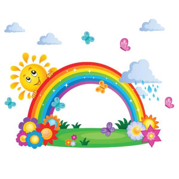 استیکر دیواری ژیوار طرح رنگین کمان، Zhivar Rainbow Wall Sticker