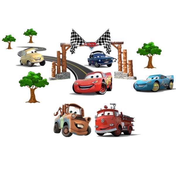 استیکر سه بعدی ژیوار طرح ماشین ها 2، Zhivar Cars 2 3D Wall Sticker