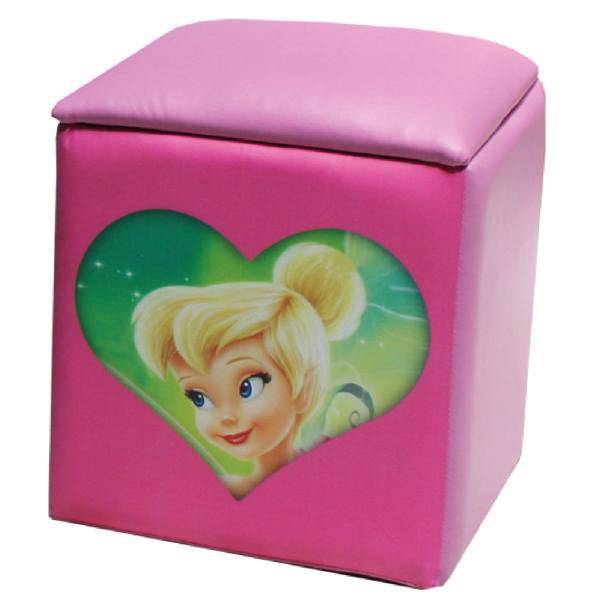 جلو مبلی کودک پینک مدل Tinkerbell، Pink Tinkerbell Kids Sofa Puff