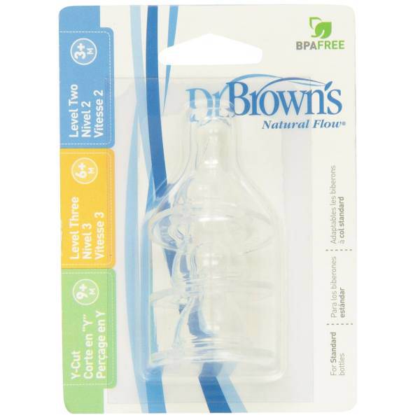 سر شیشه اکتیویت دکتر براونز مدل 340 بسته 3 عددی، DrBrowns 340 Bottle Teats Pack Of 3