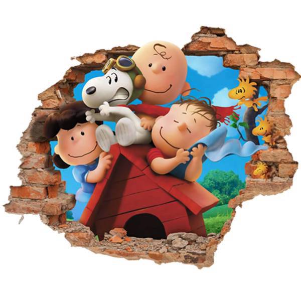 استیکر سه بعدی ژیوار طرح اسنوپی و دوستان، Zhivar Snoopy and Friends 3D Wall Sticker