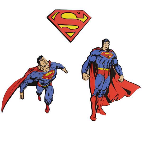 استیکر فومی سه تکه دکوفان مدل Superman، Decofun Superman 3 Pieces Foam Sticker