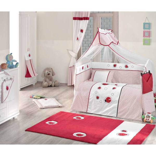 سرویس 9 تکه لحاف کودک کیدبو مدل Ladybug، Kidboo Ladybug 9 Pieces Kids Duvet Set