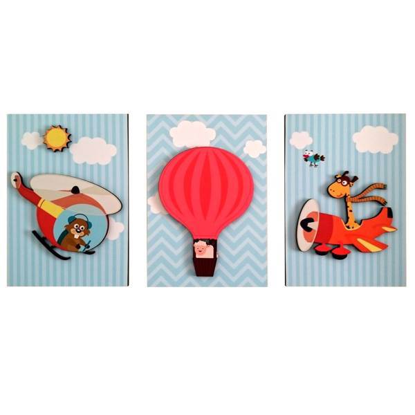 تابلو برجسته کودک ژیوار مدل Flying Animals، Zhivar Flying Animals Kid Board