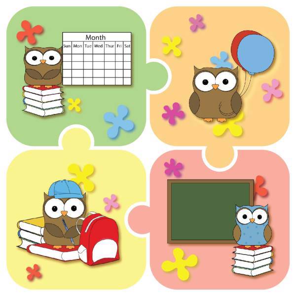 استیکر سه بعدی سالسو طرح مدرسه جغد ها، Salso School Of Owls 3D Sticker