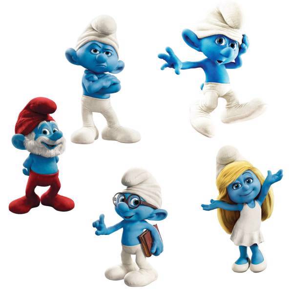 استیکر ژیوار طرح اسمورف‌ها تکی، Zhivar Smurfs Sticker