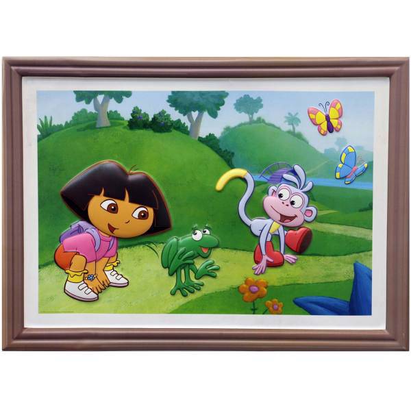 استیکر 3 بعدی برجسته دکوفان مدل Dora، Decofun Dora 3D Wall Sticker