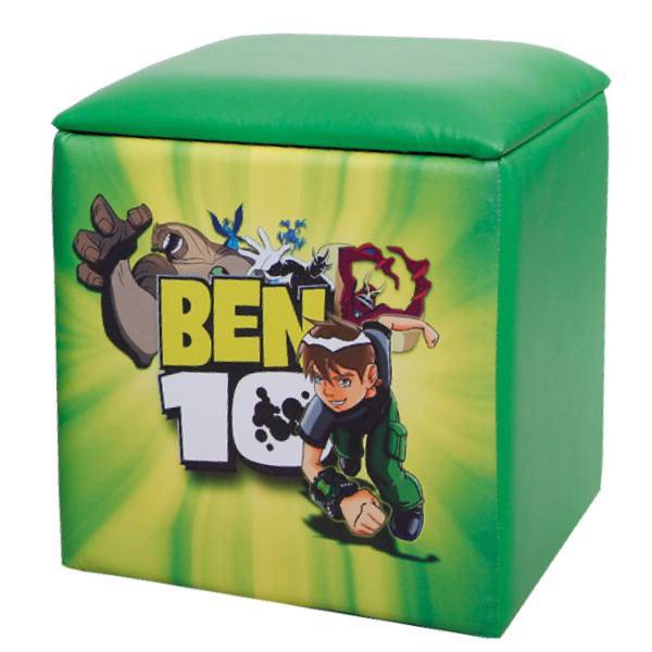 جلو مبلی کودک پینک مدل Ben 10، Pink Ben 10 Kids Sofa Puff