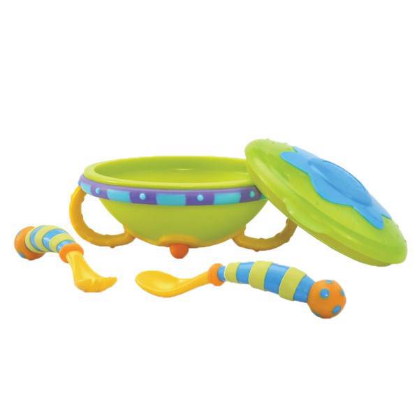 ست 4 تکه غذا خوری نوبی مدل ID 5324، Nuby ID 5324 4 pieces Feeding Set