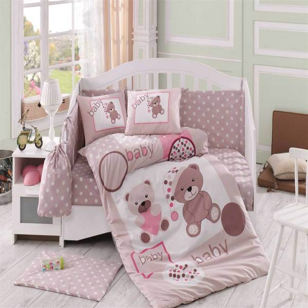 سرویس 10 تکه خواب کودک هابی هوم مدل Ponpon، Hobby Home Ponpon Kids Duvet Set 10 Pcs