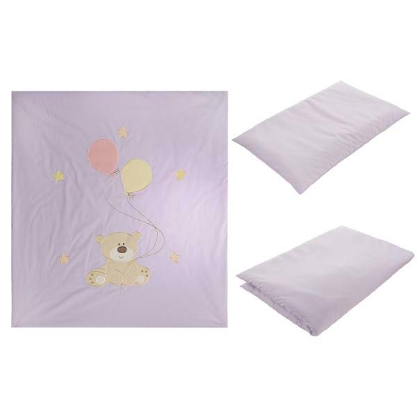 سرویس 3 تکه لحاف کودک مدل Bear And Balloon، Bear And Balloon 3 Pieces Kids Duvet Set