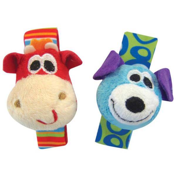 مچ بند جغجغه‌ای پلی گرو مدل Wrist Rattle Dog And Giraffe، Playgro Wrist Rattle Dog And Giraffe Rattle