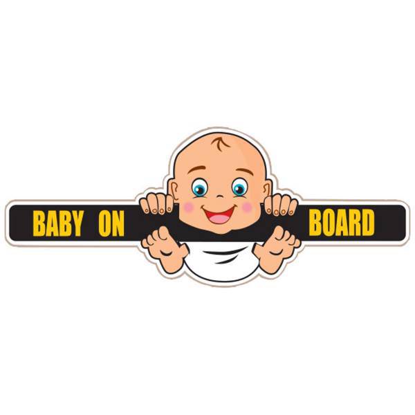 استیکر کودک بیبی آن بورد گراسیپا مدل بیبی آن بورد 01، Grasipa Baby On Board 01 Sticker