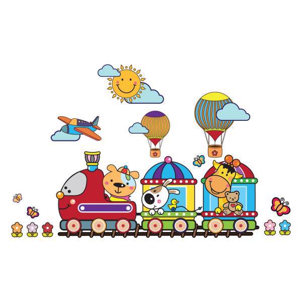 استیکر سه بعدی سالسو طرح قطار شادی، Salso Train joy 3D Sticker