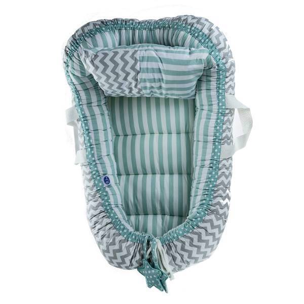 سرویس 3 تکه خواب نوزادی رها مدل Stripe And Bird، Roha Stripe And Bird Baby Bed Set 3 Pieces