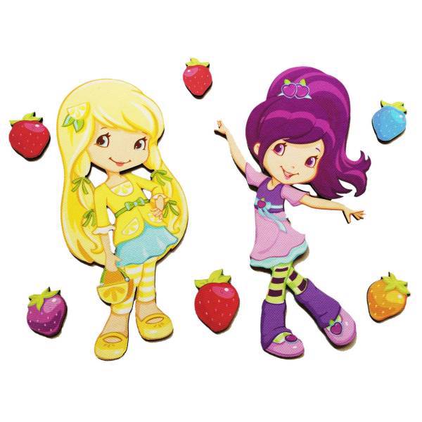 استیکر چوبی جیک جیک مدل کاراکتر دوستان توت فرنگی، Jikjik Charachter Strawberry Friends Wood Sticker