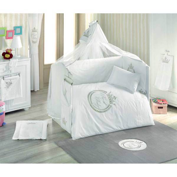 سرویس 9 تکه لحاف کودک کیدبو مدل Royal White، Kidboo Royal White 9 Pieces Kids Duvet Set