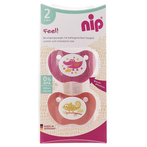 پستانک ارتودنسی نیپ مدل 31306PO بسته 2 عددی، Nip 31306PO Pacifier And Accessories Orthodontic Size2 Pack Of 2