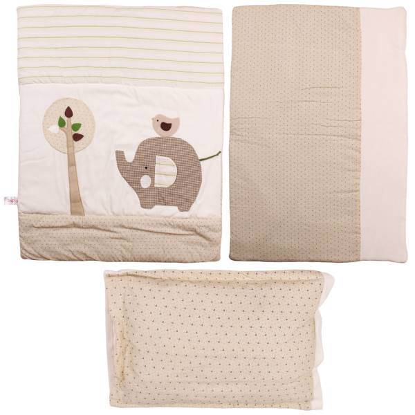 سرویس 3 تکه خواب نوزادی بی اند پی مدل فیل، B And P Elephant Baby Bed Set 3 Pieces