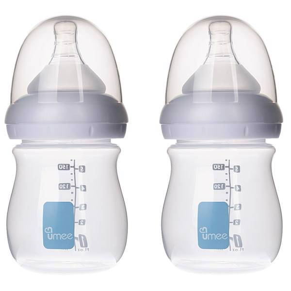 شیشه شیر یومیی مدل N100002-T ظرفیت 160 میلی لیتر بسته 2 عددی، Umee N100002-T Baby Bottle 160 ml Pack Of 2