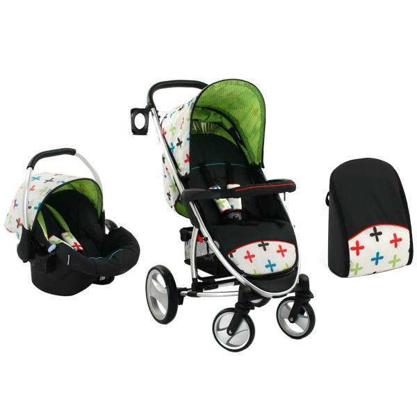 ست کالسکه و کریر هاوک مدل Cross White، Hauck Cross White Stroller And Carrier Set