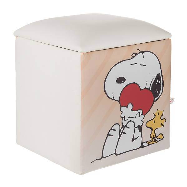 جلو مبلی کودک پینک مدل Snoopy، Pink Snoopy Kids Sofa Puff