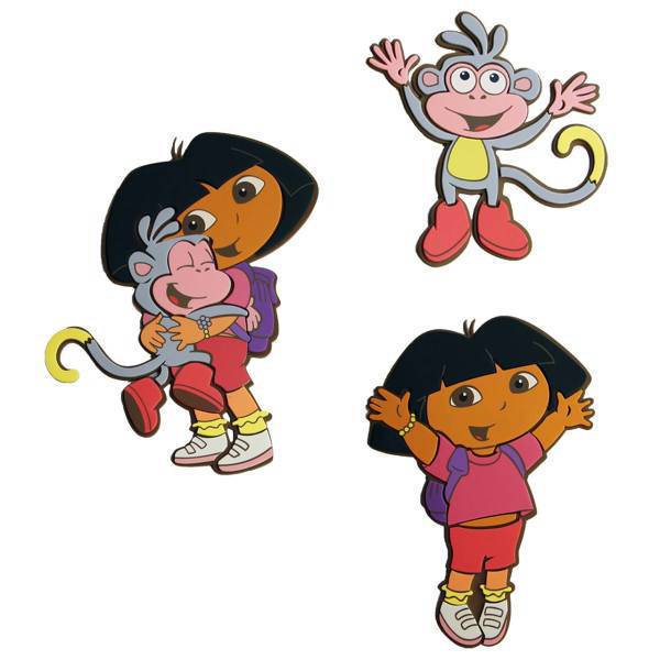 استیکر فومی سه تکه دکوفان مدل Dora، Decofun Dora 3 Pieces Foam Sticker