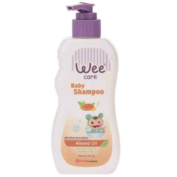 شامپو بچه وی مدل Almond Oil حجم 200 میلی لیتر، Wee Care Almond Oil Shampoo 200ml