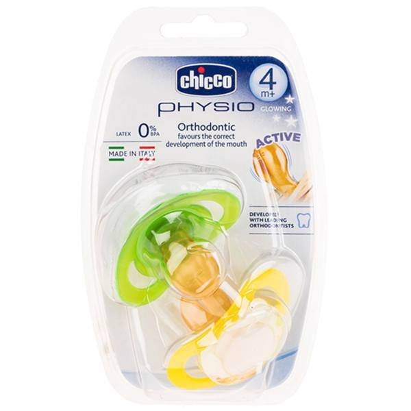 پستانک چیکو مدل 38014 بسته 2 عددی، Chicco 38014 Orthodontic Pacifier Pack Of 2