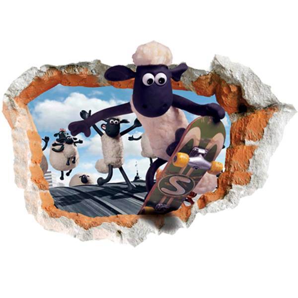 استیکر سه بعدی ژیوار طرح بره ناقلا، Zhivar Shaun the Sheep 3D Wall Sticker