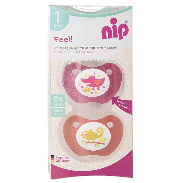 پستانک ارتودنسی نیپ مدل 31305PO بسته 2 عددی، Nip 31305PO Pacifier And Accessories Orthodontic Size1 Pack Of 2