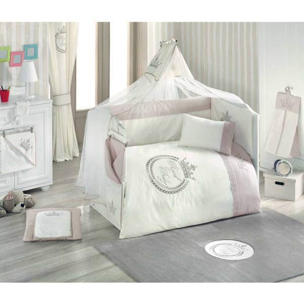 سرویس 9 تکه لحاف کودک کیدبو مدل Royal Vanilla، Kidboo Royal Vanilla 9 Pieces Kids Duvet Set