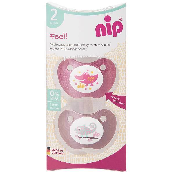 پستانک ارتودنسی نیپ مدل 31307PP بسته 2 عددی، Nip 31307PP Pacifier And Accessories Orthodontic Size3 Pack Of 2