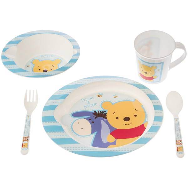 ست 5 تکه غذاخوری کودک دیزنی بیبی مدل Pooh And Eeyore، Disney Baby Pooh And Eeyore Baby Dish Set 5 Piece