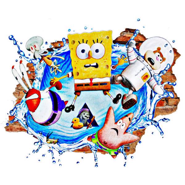 استیکر کودک سالسو مدل Sponge Bob، Salso bob spongy Sticker