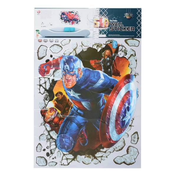 استیکر سه بعدی طرح Avengers، Wall Sticker Avengers 3D Sticker