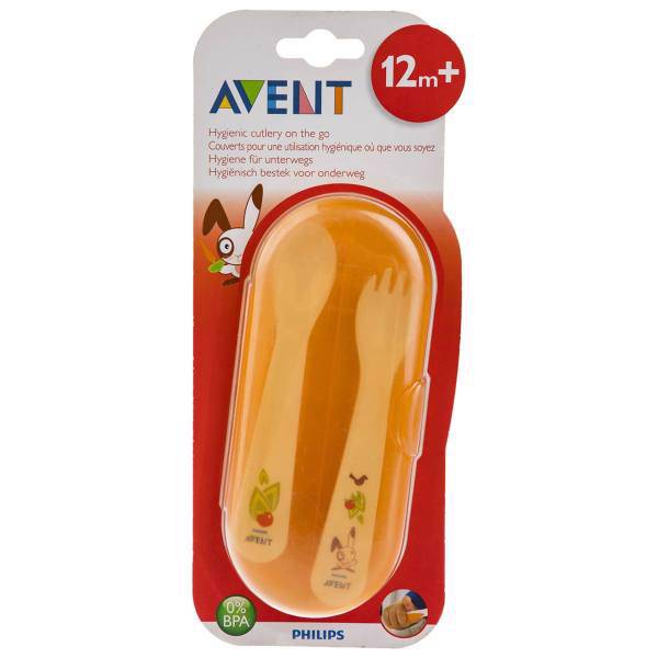 ست قاشق و چنگال کودک اونت مدل Rabbit SCF718، Avent Rabbit SCF718 Baby Cutlery Set