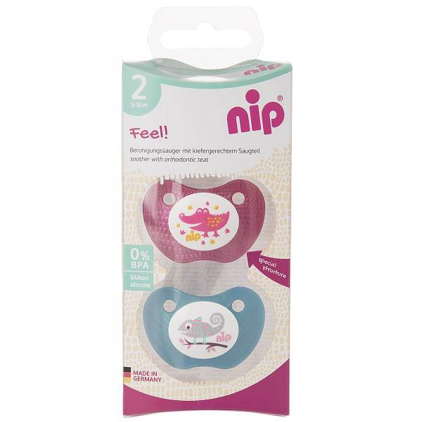 پستانک ارتودنسی نیپ مدل 31306PG بسته 2 عددی، Nip 31306PG Pacifier And Accessories Orthodontic Size2 Pack Of 2