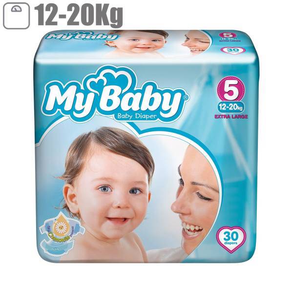 پوشک مای بیبی مدل Chamomile سایز 5 بسته 30 عددی، My Baby Chamomile Size 5 Diaper Pack of 30