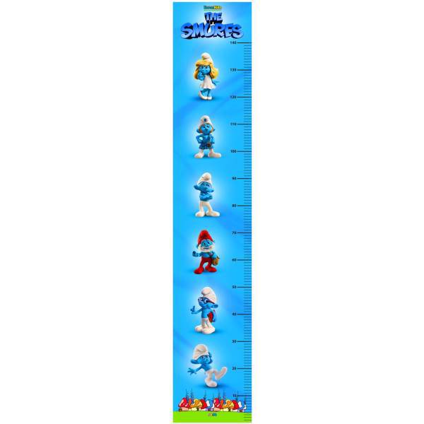 استیکر اندازه گیری قد باران کیدز طرح اسمورف ها، Smurfs Wall-Mount Height Measure