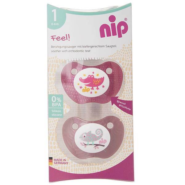 پستانک ارتودنسی نیپ مدل 31305PP بسته 2 عددی، Nip 31305PP Pacifier And Accessories Orthodontic Size1 Pack Of 2