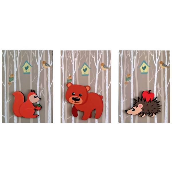 تابلو برجسته کودک ژیوار مدل Animals Woodland، Zhivar Animals Woodland Kid Board