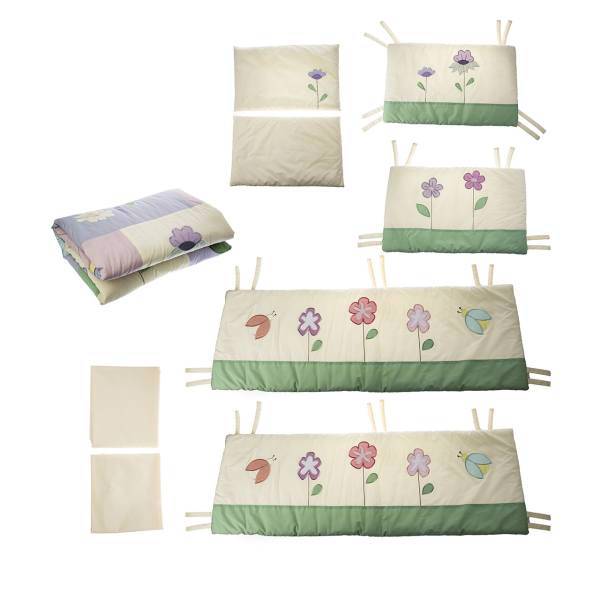 سرویس 9 تکه لحاف کودک مدل Flower، Flower Kids Duvet Set 9 Pcs