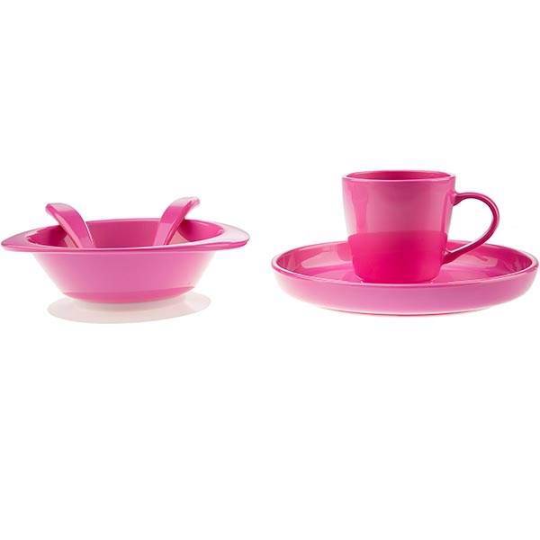 ست 5 تکه غذاخوری کودک بیبی فور لایف مدل Colorful Childhood، Baby 4 Life Colorful Childhood Baby Dish Set 5 Piece