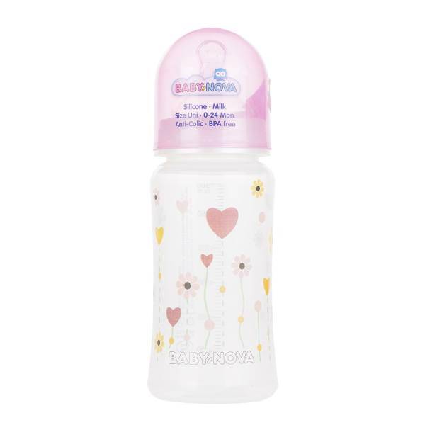 شیشه شیر بیبی نوا مدل Flower ظرفیت 300 میلی لیتر، Baby Nova Flower Baby Bottle 300ml