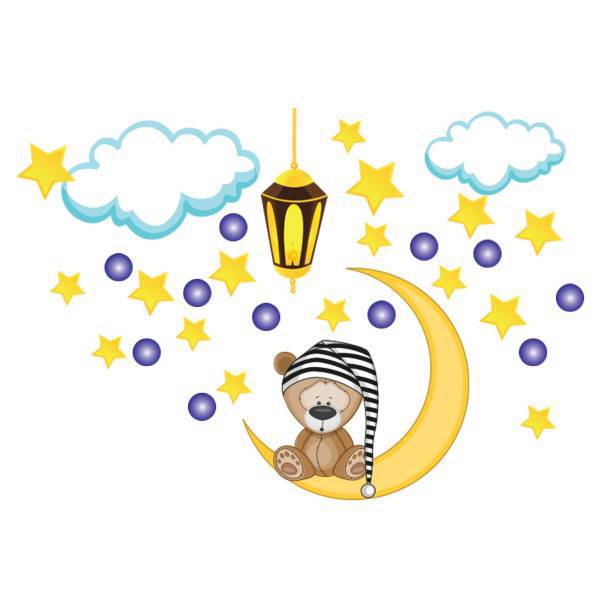 استیکر ژیوار طرح خواب خرسی، Zhivar Bear Sleep Sticker